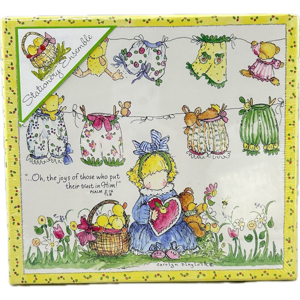 Dayspring Carolyn Blaylock Ribbons and Rainbows Boxed Stationery #19353 NIB